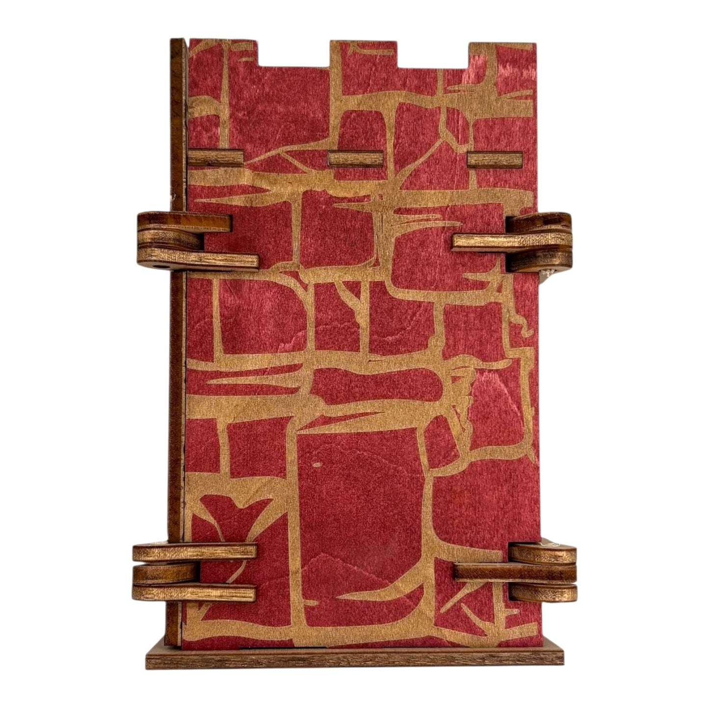 boite en bois en forme de tour de château avec mécanisme d'ouverture unique mais pas un casse tête, boite à bijoux, secrets ou trésors, fabrication française et artisanale