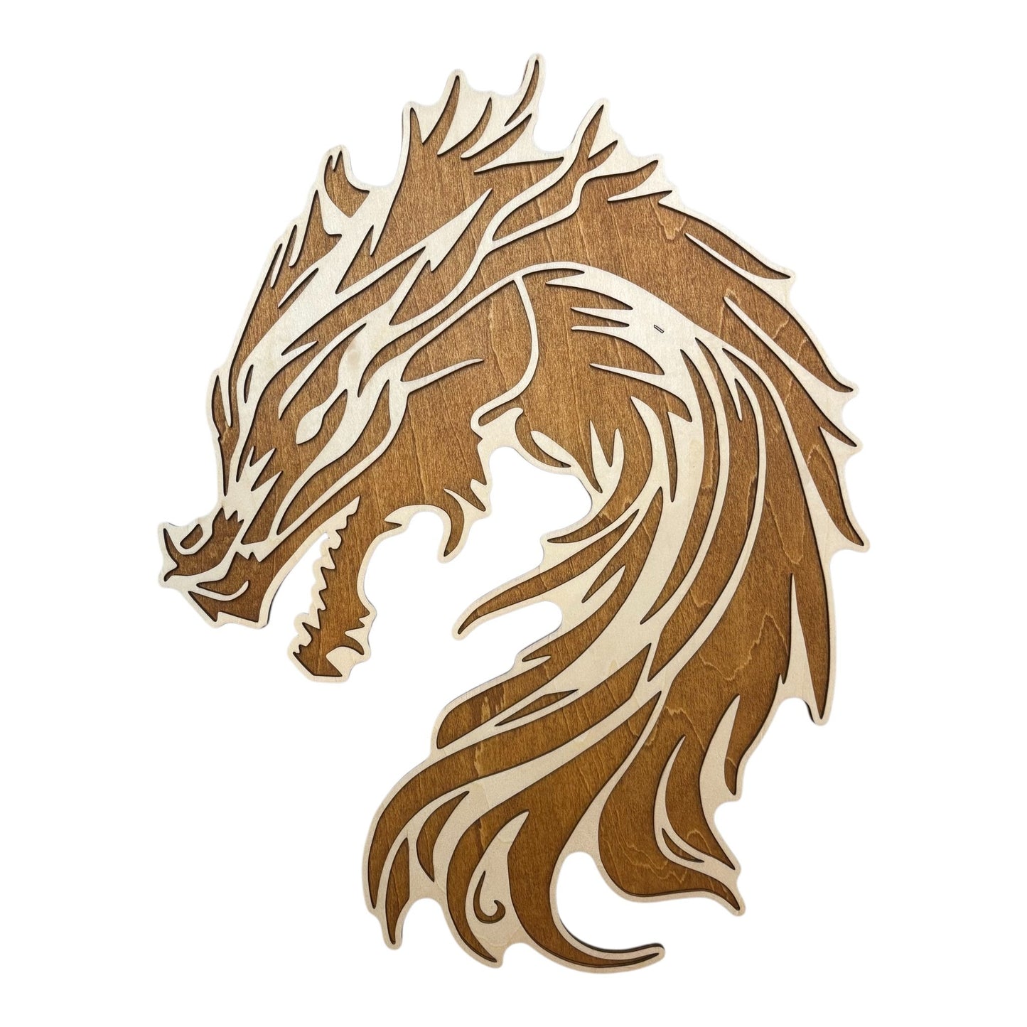 Wooden Dragon Art - Relief Wall Decor