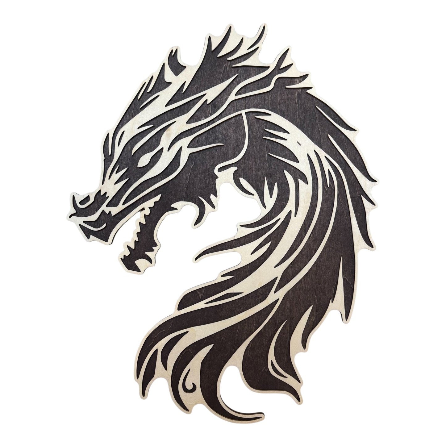 Wooden Dragon Art - Relief Wall Decor