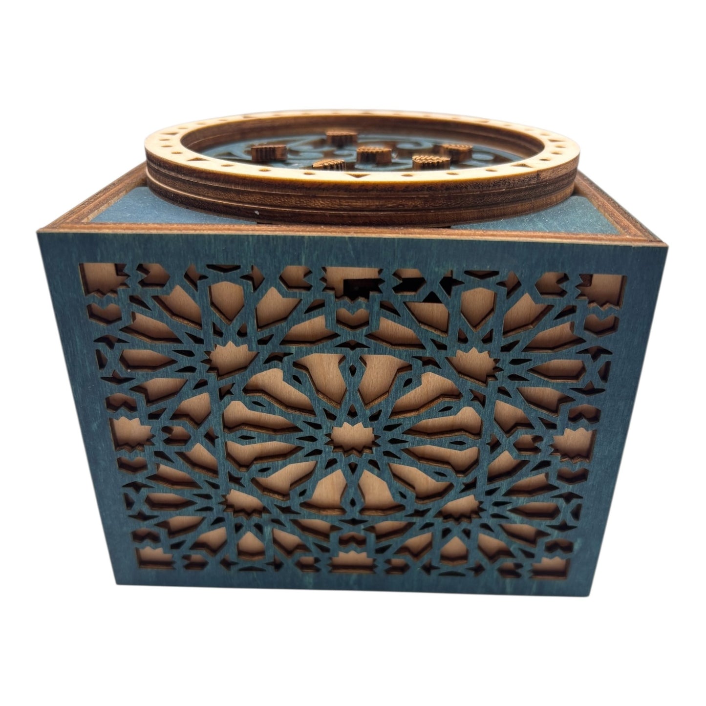 Cube engrenage mécanisme sans casse tete boite en bois à bijoux secrets trésors découpe et gravures lasers décoration intérieur fabrication francaise et artisanale