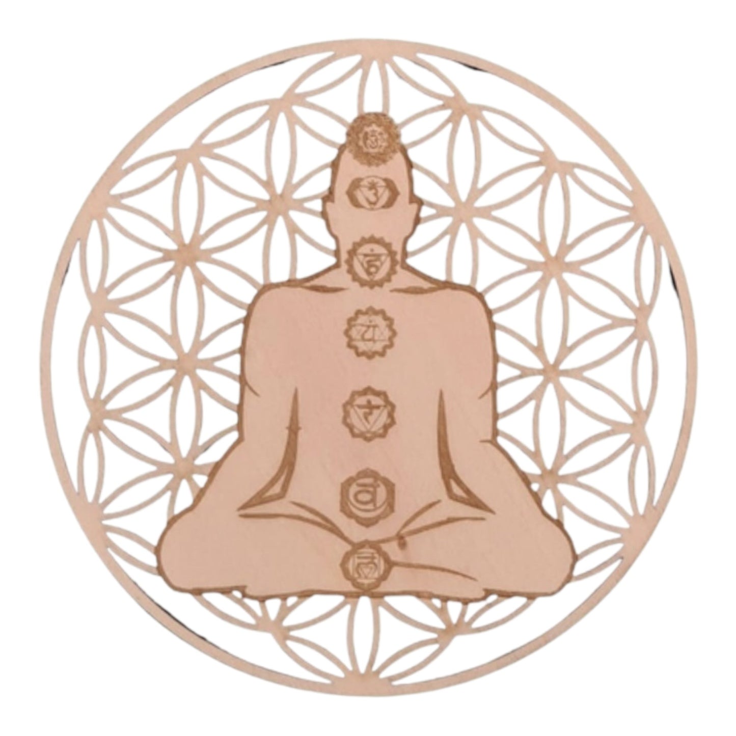 fleur de vie creuse méditation plaque derechargement fleur de vie , ésotérisme , symbole sacrés, bien être lithothérapie fabrication francaise et artisanale  en gravure et découpe laser 