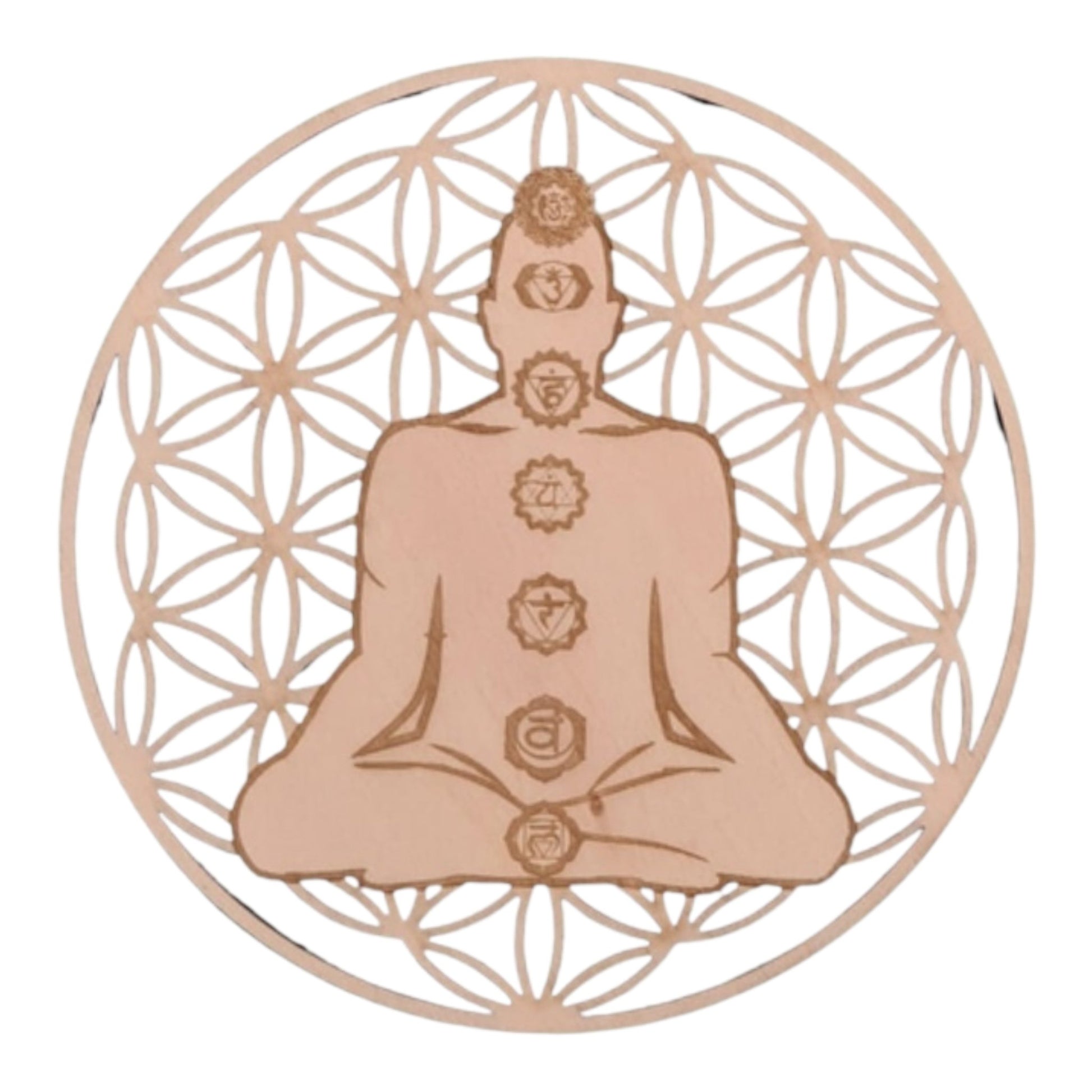 fleur de vie creuse méditation plaque derechargement fleur de vie , ésotérisme , symbole sacrés, bien être lithothérapie fabrication francaise et artisanale  en gravure et découpe laser 