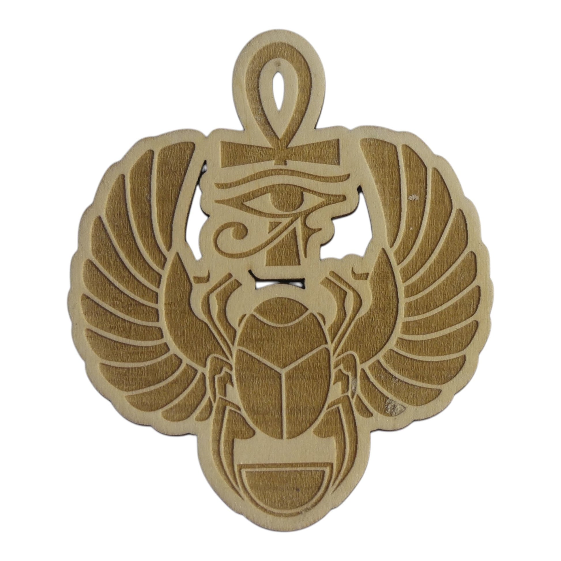 Scarabe, croix de Hank rechargement fleur de vie , ésotérisme , symbole sacrés, bien être lithothérapie fabrication francaise et artisanale  en gravure et découpe laser 