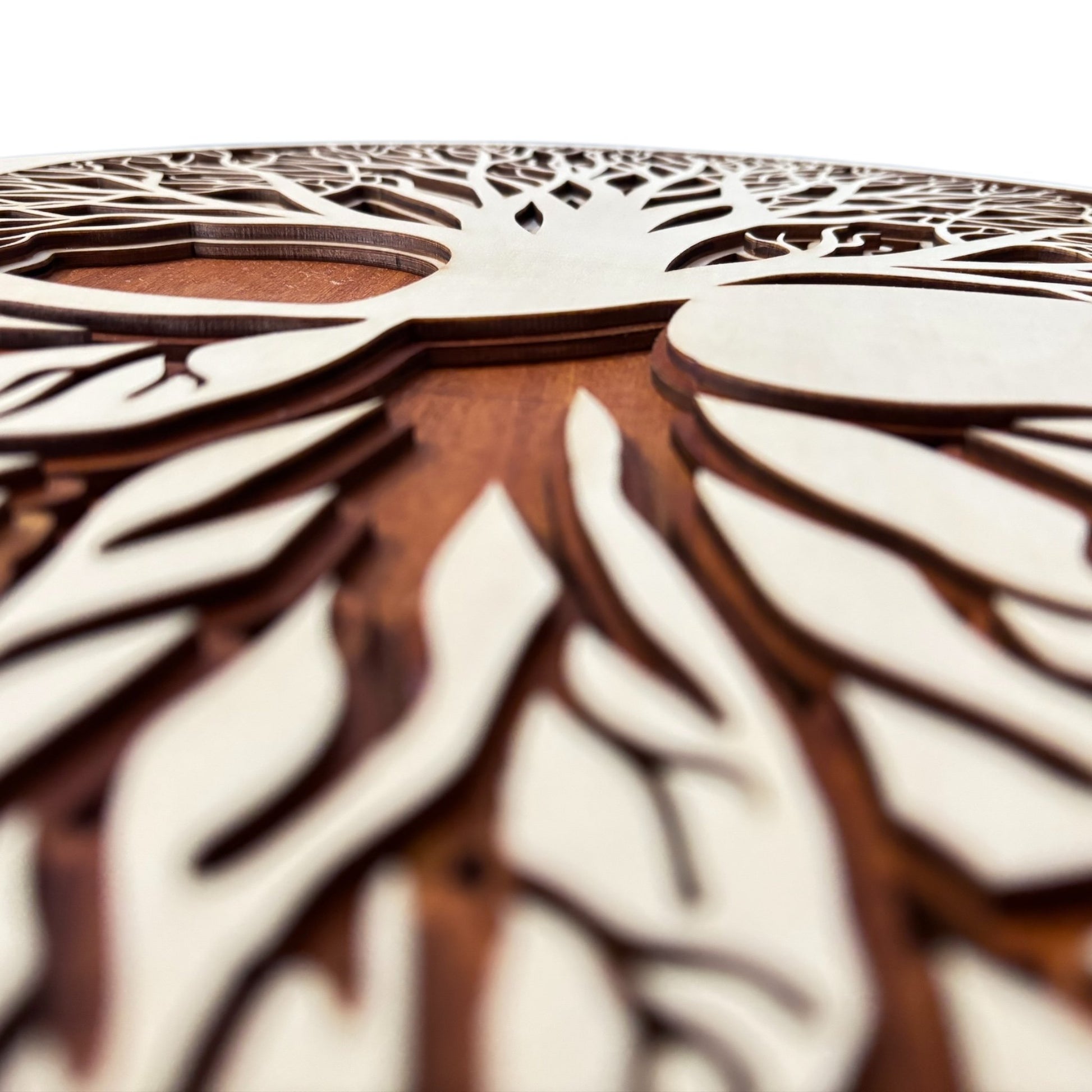 Tableaux en bois, Arbre de vie décoration d'intérieur naturelle , bien être , zen en découpe laser. Décoration murale en reliefs. Art du bois de fabrication francaise et artisanale