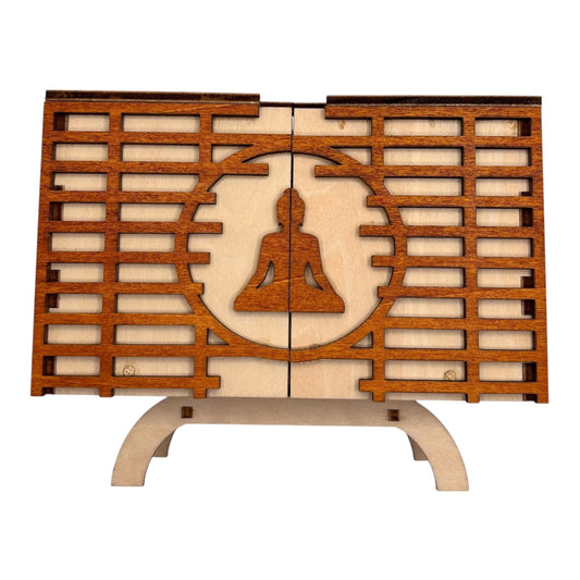 Boîte en bois artisanale à mécanisme, fabrication française, parfaite pour ranger bijoux, trésors et secrets sans casse-tête.
pour une décoration zen et naturel