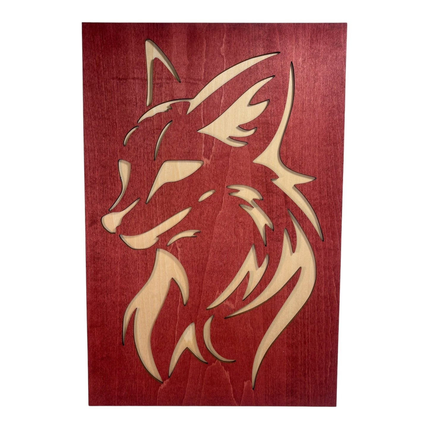 Duo de Tableaux Loup et Renard Style Tribal