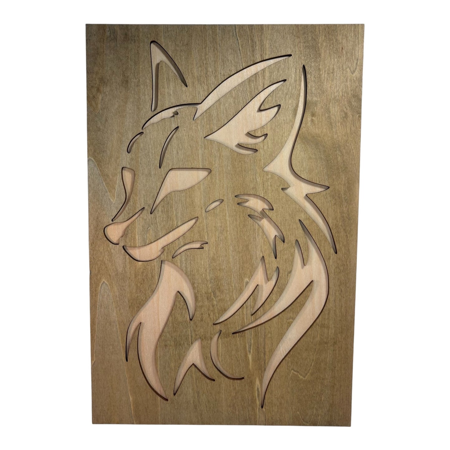 Duo de Tableaux Loup et Renard Style Tribal