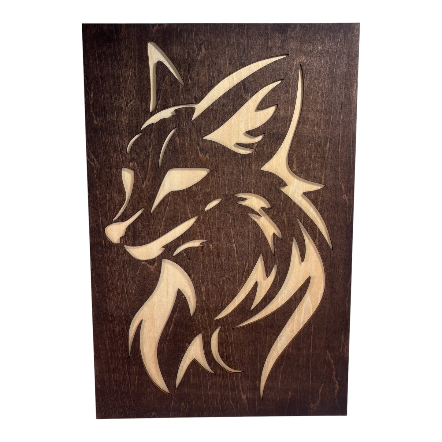 Duo de Tableaux Loup et Renard Style Tribal