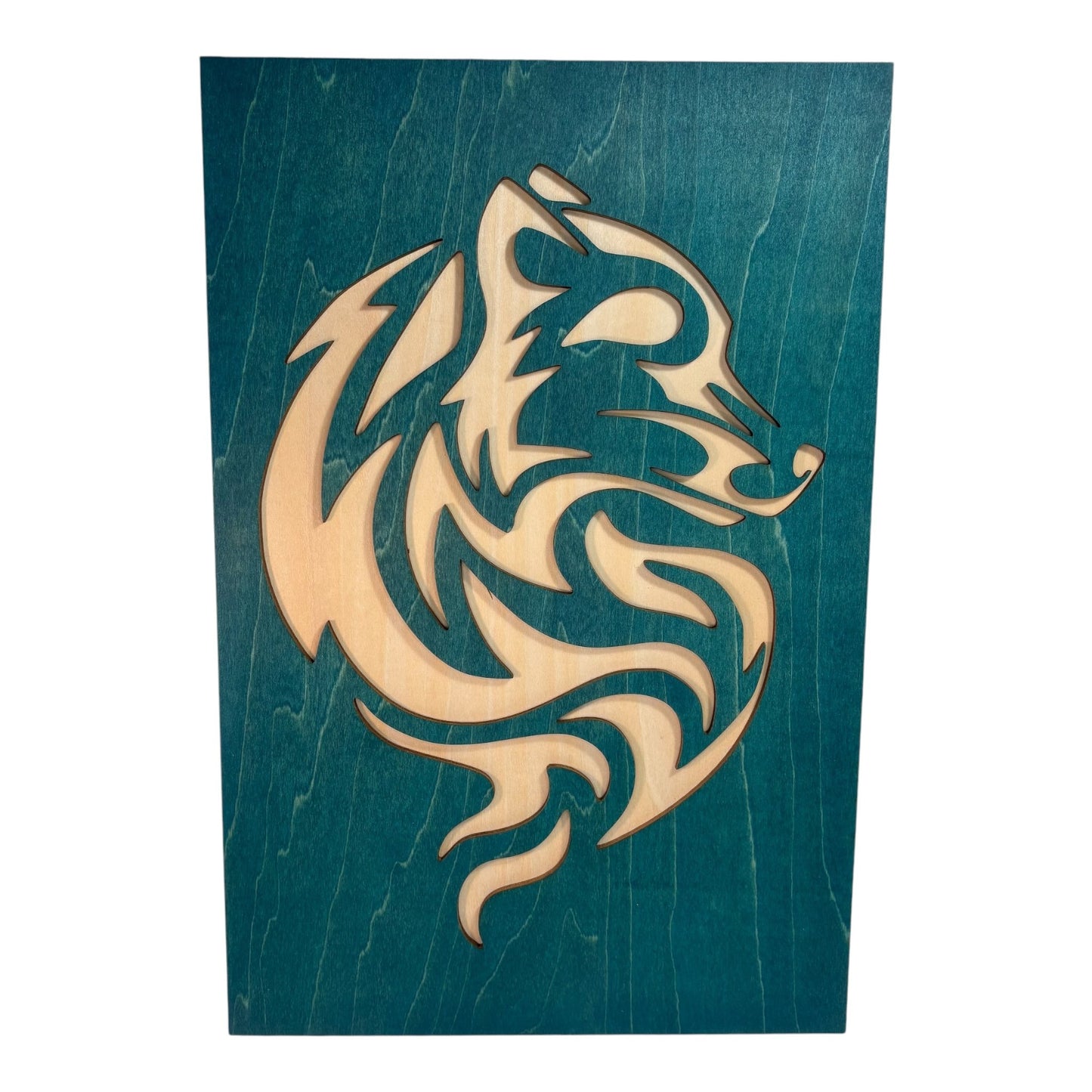 Duo de Tableaux Loup et Renard Style Tribal