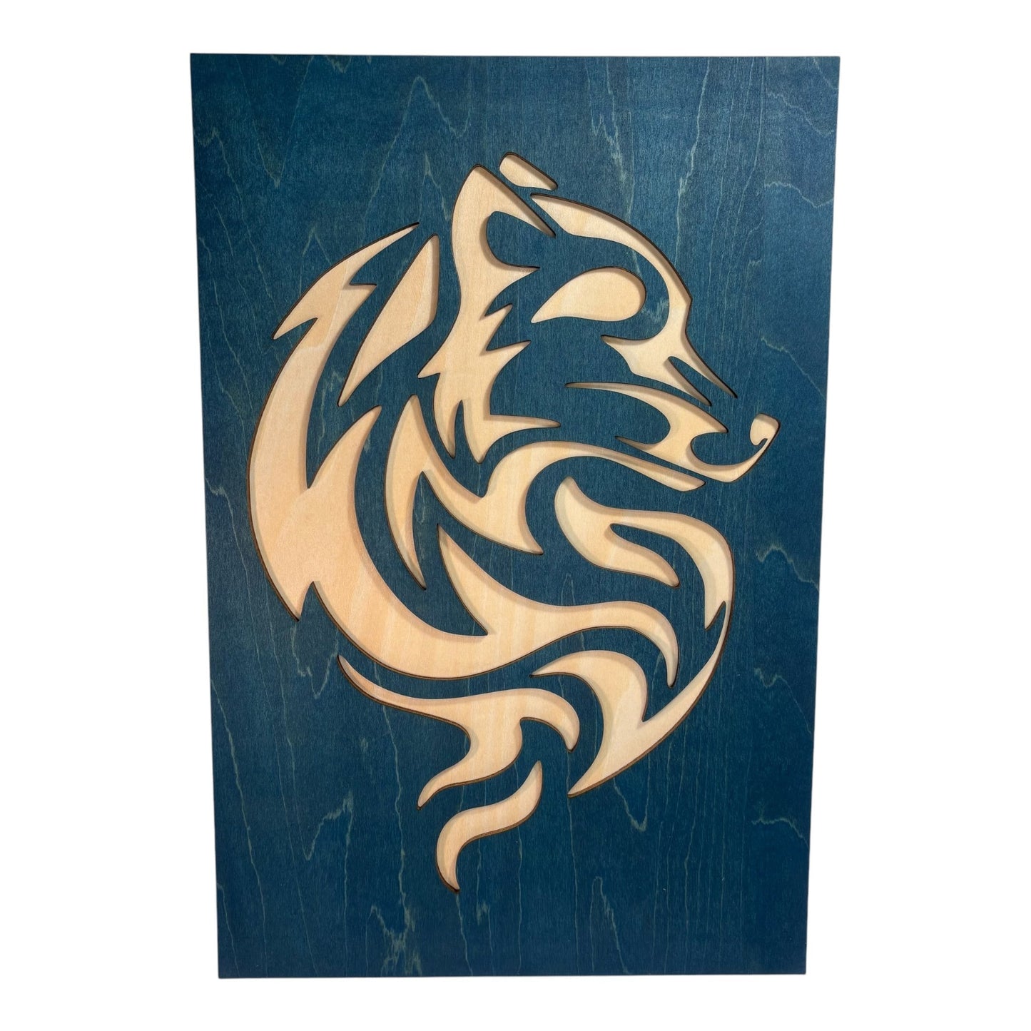 Duo de Tableaux Loup et Renard Style Tribal