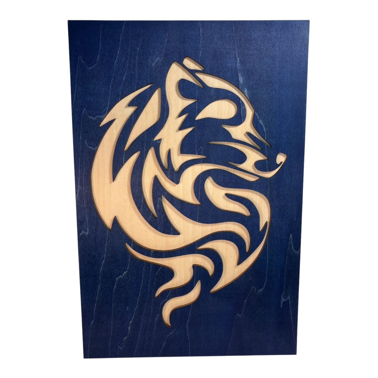 Duo de Tableaux Loup et Renard Style Tribal